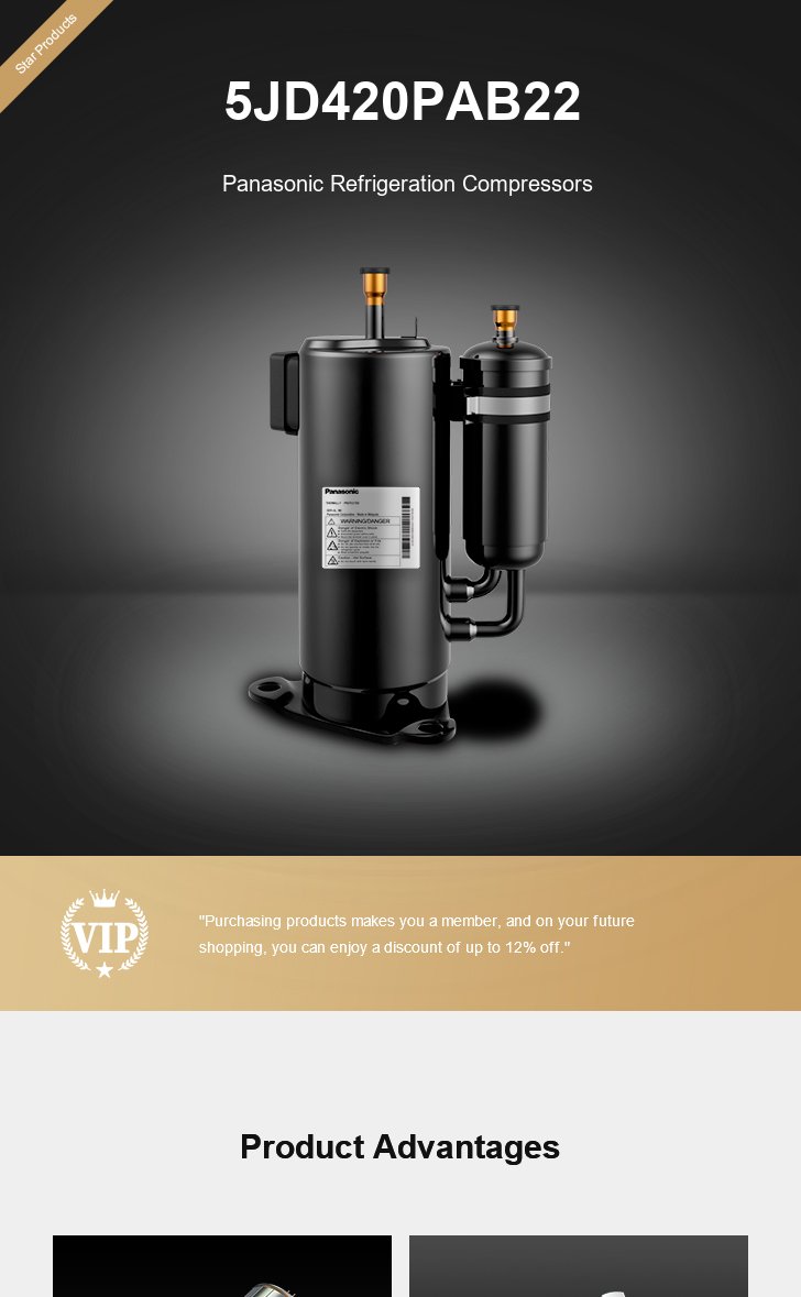 Panasonic Compressor 5JD420PAB22, technical parameters pdf, structure diagram